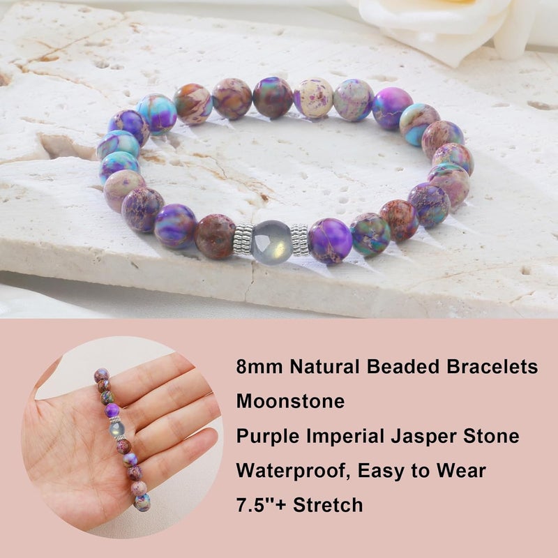 Sereney Valentines Day Gifts for Grandma Mom Bonus Mom, Grandma Bracelet as Grandmother Valentine Gifts, Bonus Mother Tree of Life Bracelet as Birthday Gift,Sister Bracelets for Women as Sister Gift - Image 3